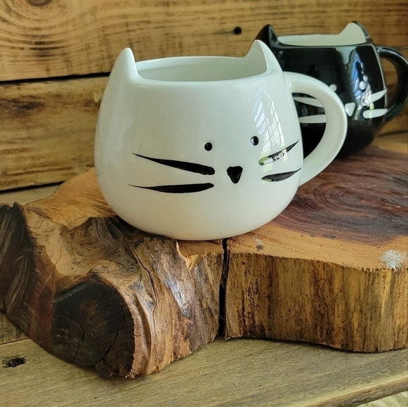 Coffe‎ or tea kitten's mug  white and black. - Picture 2 of 9